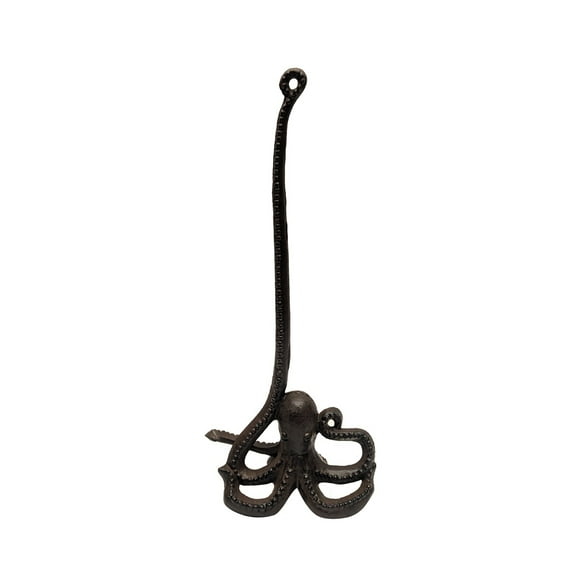 Octopus Kitchen Paper Towel Bathroom Toilet Tissue Roll Holder Cast Iron Stand Beach Home Decor