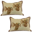 thumbnail image 1 of Octopus Knitted Quilt Pillowcover Set of 2, Cartoon Art Tribal Monster Kraken Ornament Illustrations Sea Creature Print, Standard Queen Pillow Sham Bedroom, 30" x 20", Brown, by Ambesonne, 1 of 1