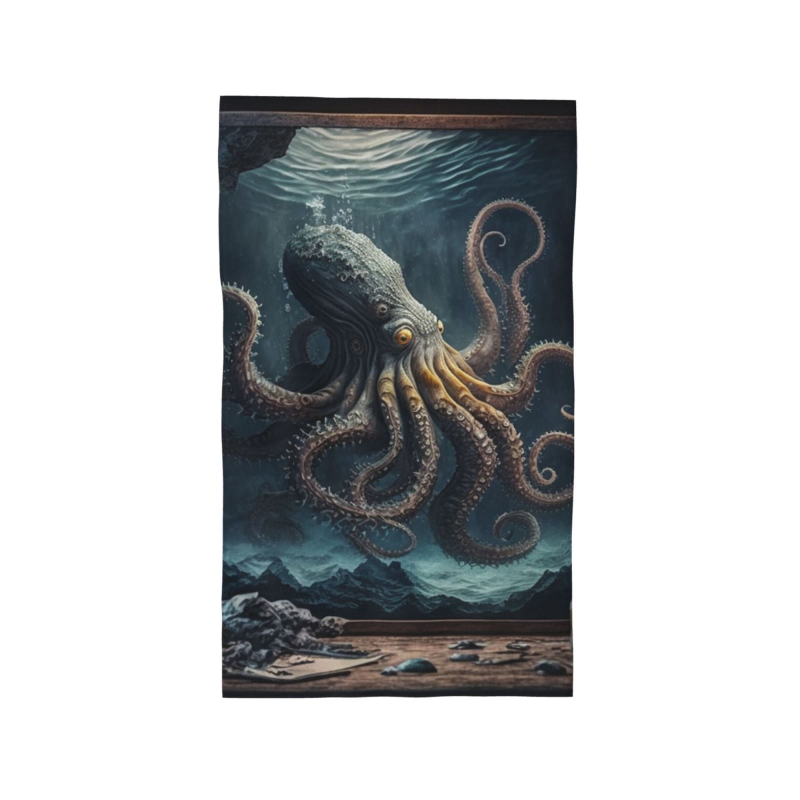 Octopus Kraken Monster Vintage Cool 27.5" x 16" Ultra Soft Hand Towel, Face Wash Cloth for Bathroom, Gym, Travel, Pool