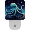 thumbnail image 1 of Octopus LED Square Night Light - Small and Bright Square-shaped LED Night Light for Bedroom, Bathroom, and Hallway - Compact Plug-in Nightlight with Auto on/Off Sensor, 1 of 6
