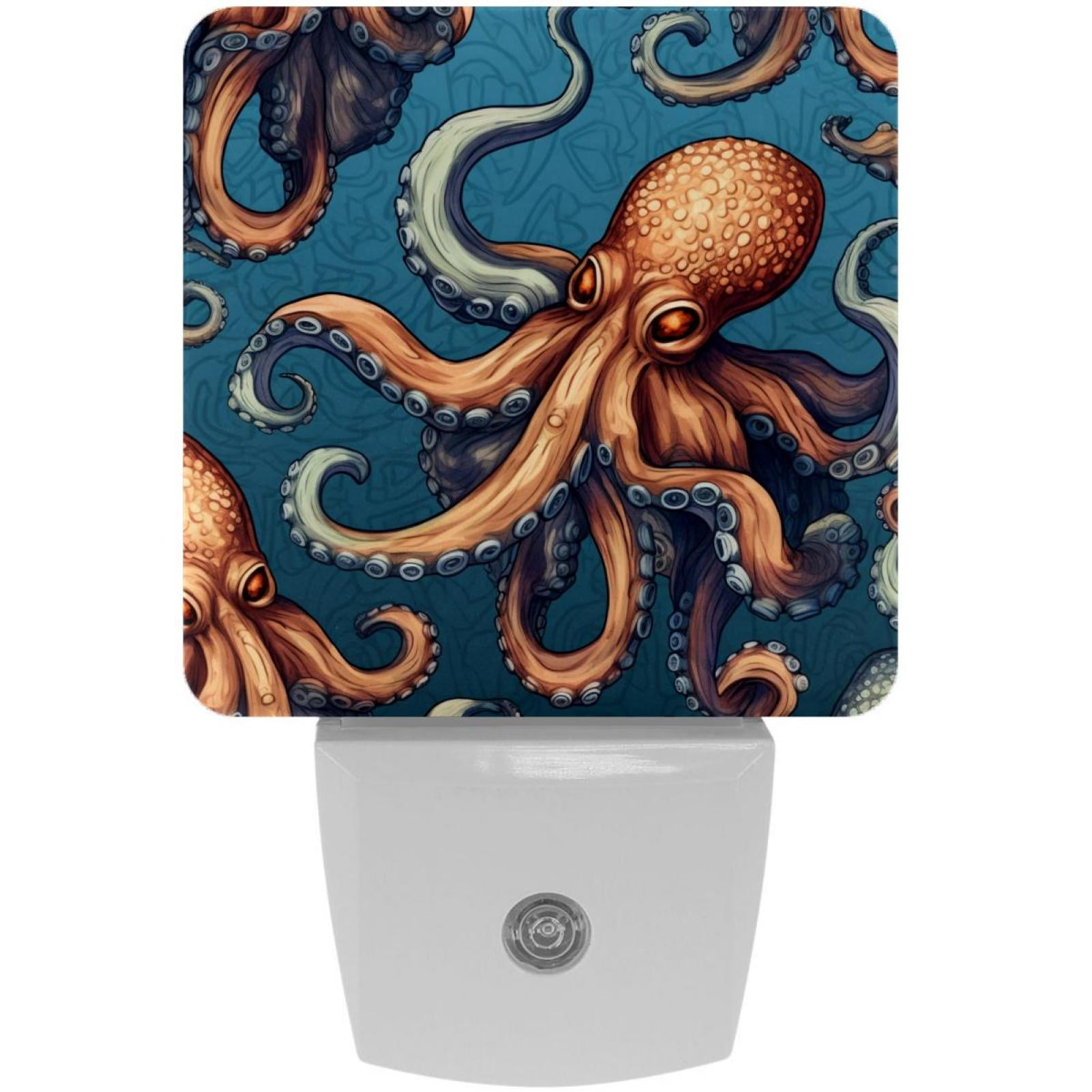 Octopus LED Square Night Lights: Compact and Energy-Efficient