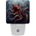 thumbnail image 1 of Octopus LED Square Night Lights - Energy Efficient and Contemporary Design - for Bedrooms and Hallways - Includes Sensor with Auto on/Off - Easy Installation, 1 of 6