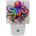 thumbnail image 1 of Octopus LED Square Night Lights - Modern Design, Soft Glow, Energy Efficient - for Bedroom, Nursery, or Bathroom - Set of 2, 1 of 6