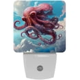 thumbnail image 1 of Octopus LED Square Night Lights - Stylish and Functional Nightlight for Better Sleep - Energy Saving Plug-in Wall Light with Auto Sensor, 1 of 6