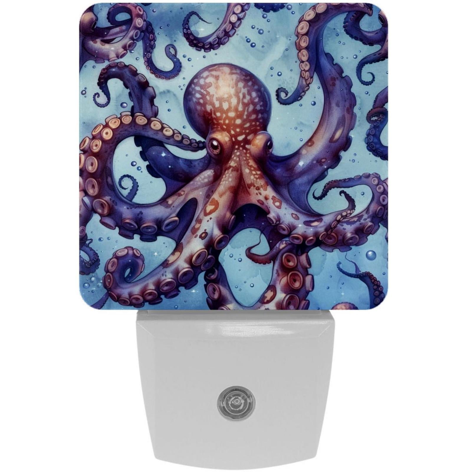 Octopus LED Square Night Lights for Bedroom and Living Room, Decorative