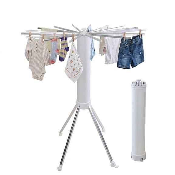 Octopus Laundry Drying Rack, Portable and Foldable, 16 Aluminum Rods with 4 Legs, Indoor and Outdoor Use (Aluminium)