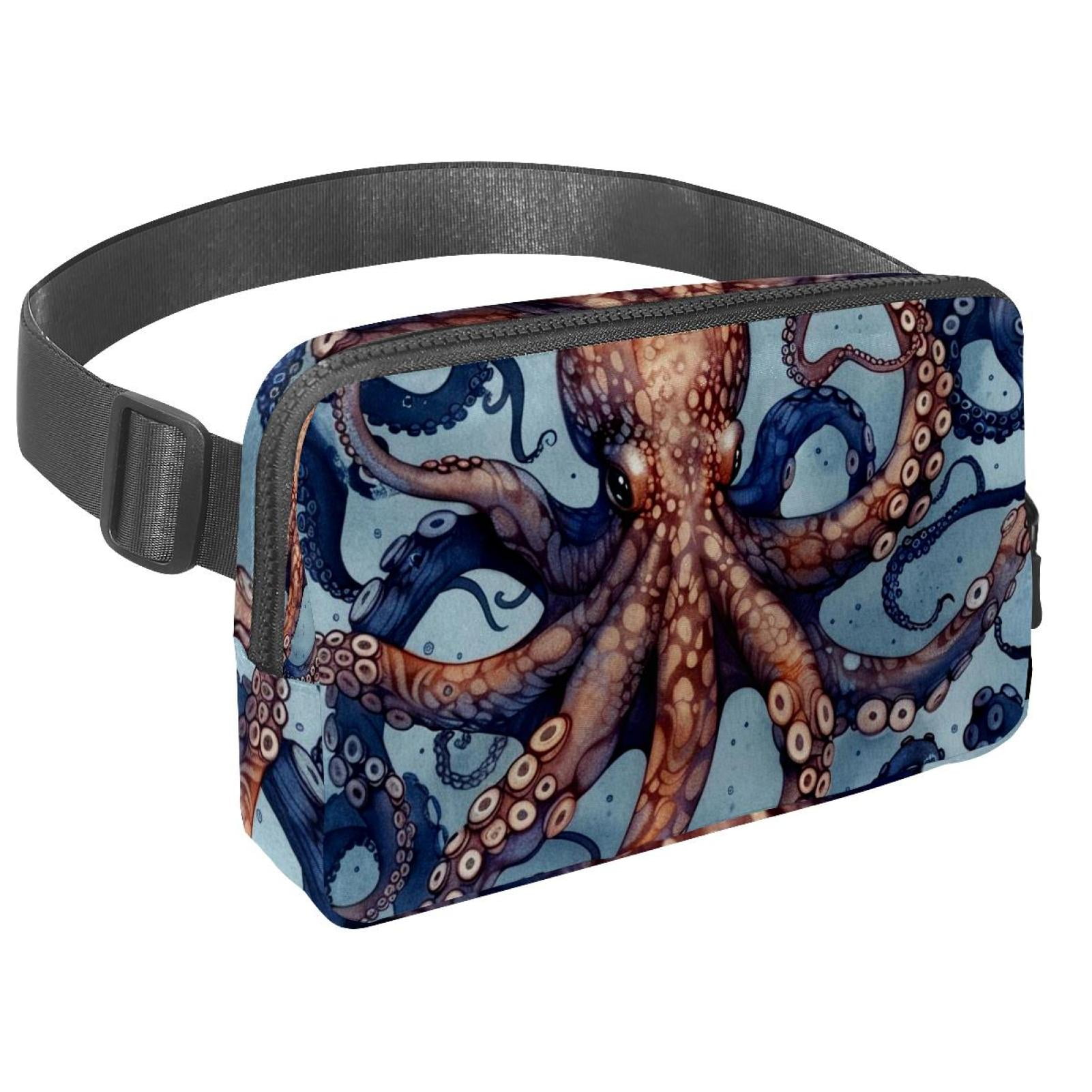 Octopus Lightweight Adjustable Fanny Packs with Extension Strap - Unisex Waist Bags Running Belt