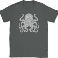 thumbnail image 1 of Octopus Mandala T-Shirt Deep Ocean Beautiful Pattern Gift Graphic Tee - Charcoal, 5XL, 1 of 1