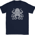 thumbnail image 1 of Octopus Mandala T-Shirt Deep Ocean Beautiful Pattern Gift Graphic Tee - Navy, 4XL, 1 of 1