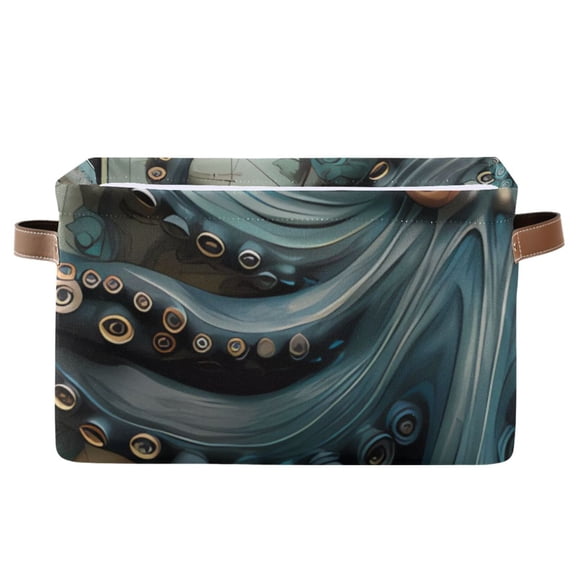 Octopus Map Storage Bins Baskets With Handles Storage Box Clothes Organizer Organization Toys