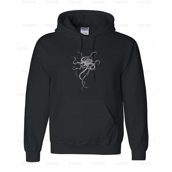 Octopus Minimalist Ocean Animal Graphic Hoodie M3082815, Up to Size 5XL