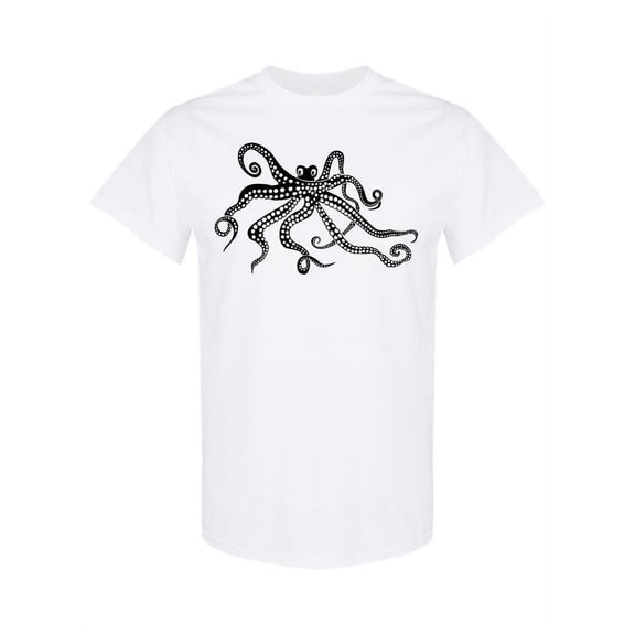 Octopus Monochrome T-Shirt Women -Image by Shutterstock, Female Large