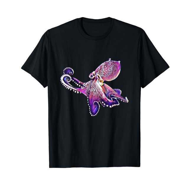 Octopus Motif Tentacle Squid Ocean Animals Design Octopuses T-Shirt ...