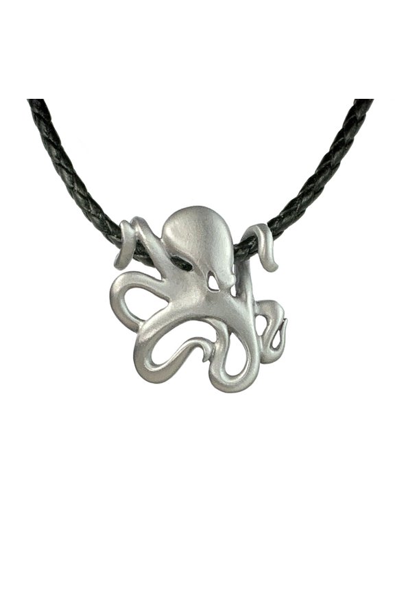 Octopus Necklace Pewter Pendant- Octopus Gift for Women and Men, Octopus Necklaces, Gift for Octopus Lover, Sea Life Jewelry for Divers, Octopus Charm