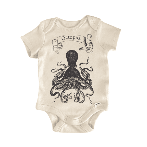 Octopus Ocean Sea Squid Newborn Baby Bodysuit