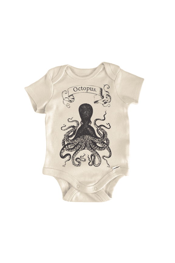 Octopus Ocean Sea Squid Newborn Baby Bodysuit