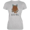 thumbnail image 1 of Octopus Octo-Puss Cat Funny Juniors Soft T Shirt Heather SM, 1 of 1