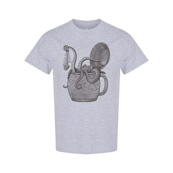 Octopus On A Beer Mug T-Shirt Men -Image by Shutterstock, Male x-Large