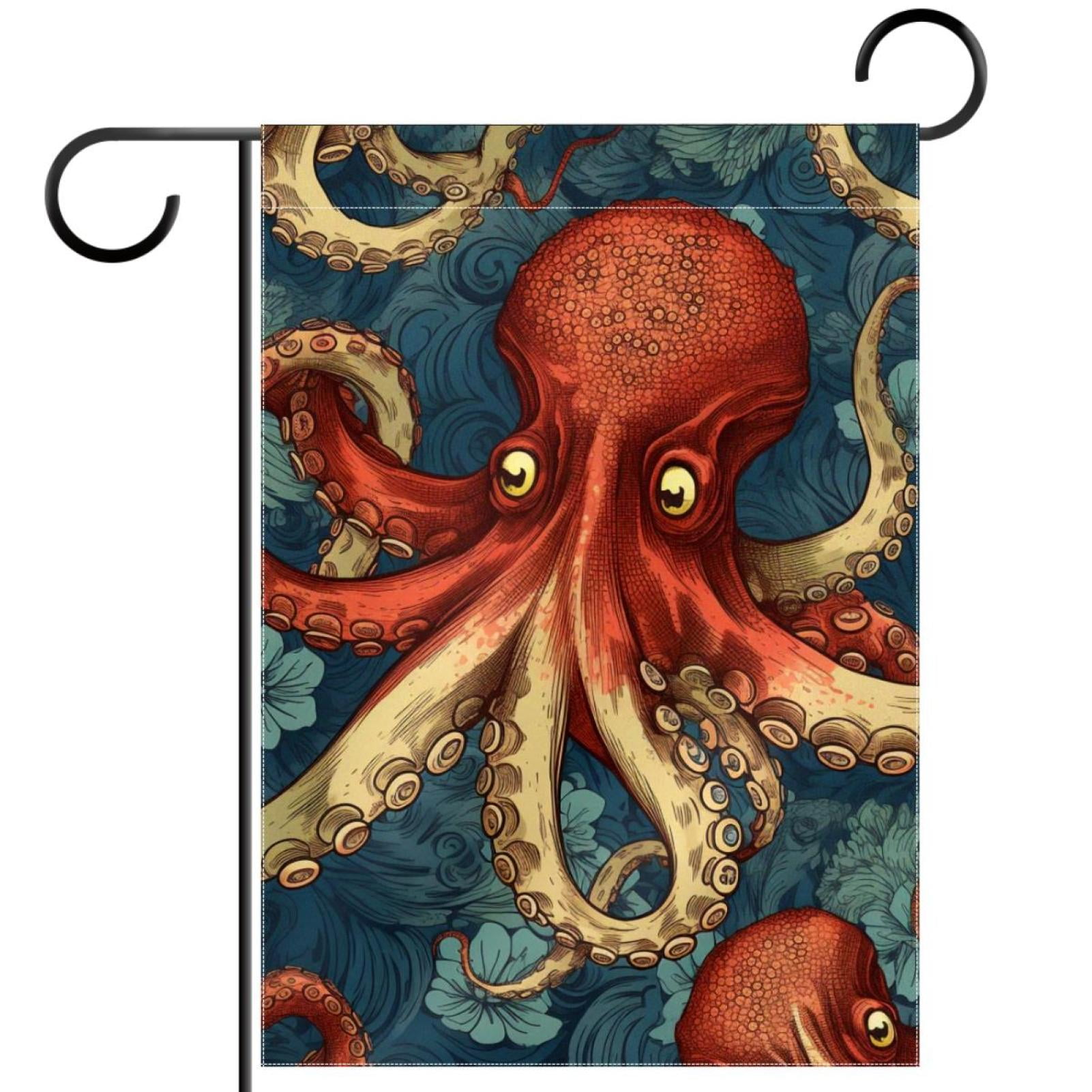 Octopus Pattern Garden Banners: Outdoor Flags for All Seasons ...