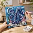 thumbnail image 1 of Octopus Pearl Diamond Art Kit, Ocean Animal Diamond Painting with Pearl Rhinestones, 11.8 in DIY Home Decor Craft for Adults, 1 of 4