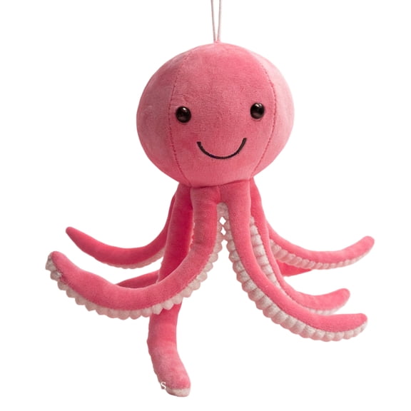 Octopus Plush Toy Soft Stuffed Animal Doll Smiling Face Eight Tentacles for Kids Adults Home Decoration Gift