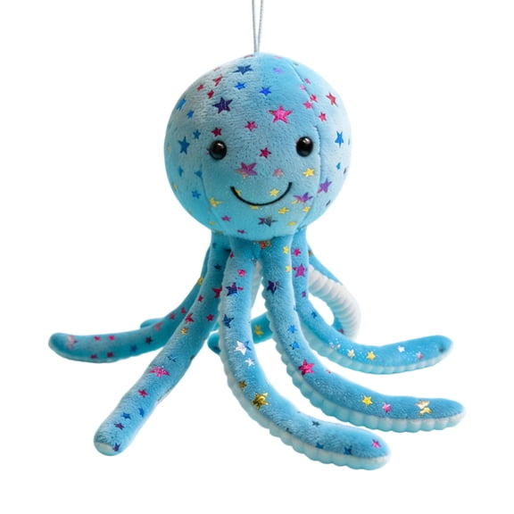 Octopus Plush Toy Soft Stuffed Animal Doll Smiling Face Eight Tentacles for Kids Adults Home Decoration Gift