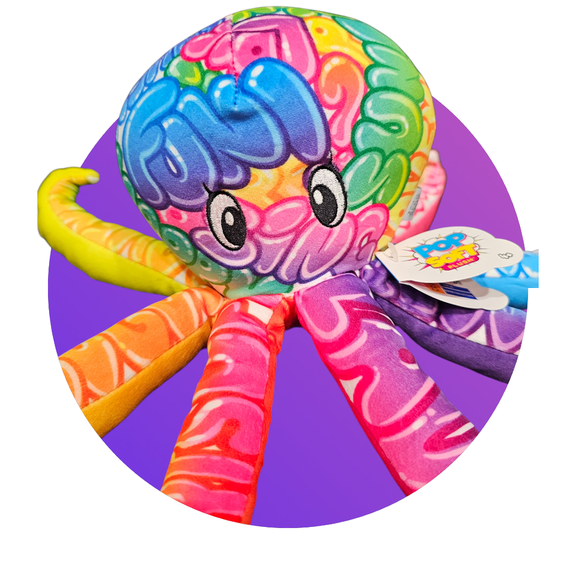Octopus Pop Soft Plush - Doodles, Stuffed Animal, Ultra Soft