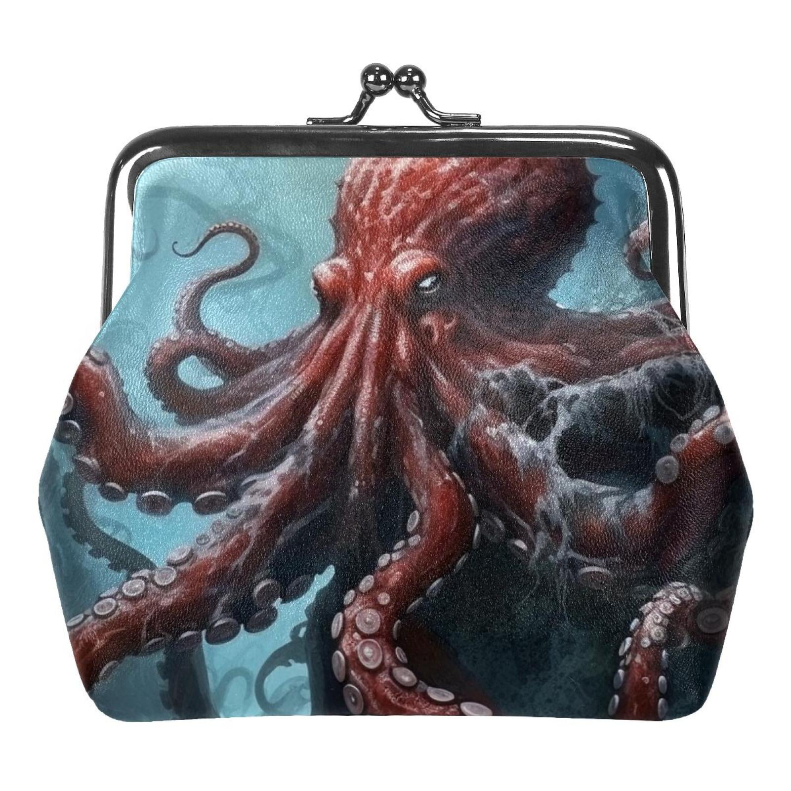 Octopus Purse with Zinc Alloy Jaws Compact and Durable Wallet for Small Items 4.3x4.7 in 11x12 cm Size Ideal for Coins and Keys 0.7 Microfiber Material Compact Design for Easyy Walmart