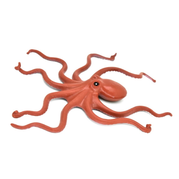 Octopus, Reddish Brown, Octopus, Octopuses, Rubber, Octopodes, Educational, Realistic Hand Painted, Figure, Lifelike Figurine, Replica, Gift, 5 1/2" CWG88 B238