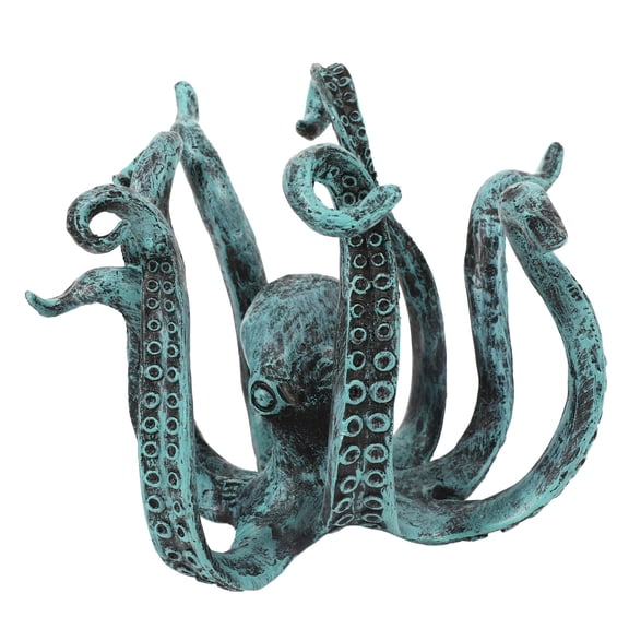 Octopus Resin Sculpture for Home Decor, Detailed Octopus Figurine for Garden Landscape, Ocean Theme Resin Art for Living Room and Patio