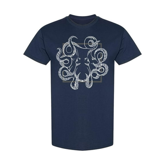Octopus Retro Style T-Shirt Men -Image by Shutterstock, Male Small