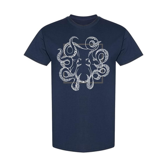 Octopus Retro Style T-Shirt Men -Image by Shutterstock, Male Small