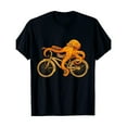 thumbnail image 1 of Octopus Riding Bicycle Graphic Tee Shirt Funny Animal Tops Short Sleeve Crew Neck Black S-5XL, 1 of 5