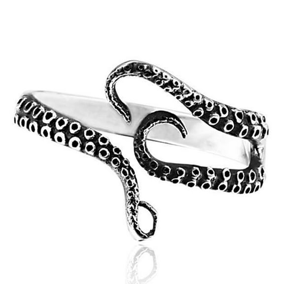 Octopus Ring Cool Statement Kraken Jewelry Rings Tentacle Ring Squid Rings for Gifts (10)