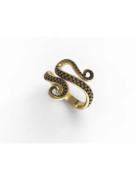 Octopus Ring - Tentacle Ring - Sea Life Jewelry - Ocean Ring - Kraken Ring - Sea Squid Ring (5 US)