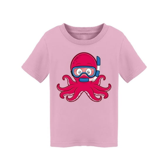 Octopus Scuba Diver Design T-Shirt Toddler -Image by Shutterstock, 4 Toddler
