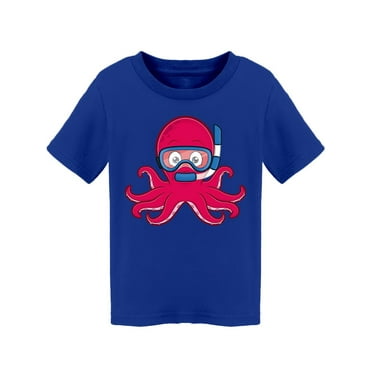 Octopus Scuba Diver Design T-Shirt Toddler -Image by Shutterstock,  4 Toddler