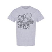 Octopus Sea Creature T-Shirt Men -Image by Shutterstock, Male Small