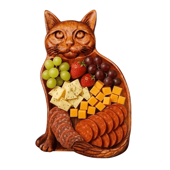 Octopus Serving Tray for Party & Home Decor, Ocean Themed Charcuterie Board, Decorative Octopus Platter for Snacks, Seafood, Beach House Table Display (Cat)