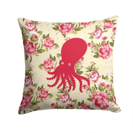 Octopus Shabby Chic Yellow Roses Fabric Decorative Pillow