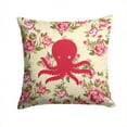 thumbnail image 1 of Octopus Shabby Chic Yellow Roses Fabric Decorative Pillow, 1 of 4