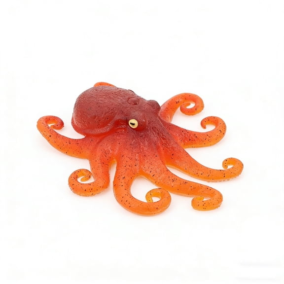 Octopus Shaped Soft Squeeze Toy - Cute Squishy Stress Relief Toy, Deep Sea Animal Fidget Gadget for Desk Decor, Travel, or Gift