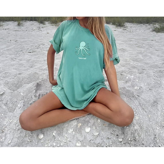 Octopus Shirt Ocean T Shirt Beach Tshirt Beach Bum T-shirt Women's Shirts Tee Summer Shirt Oversized Tee