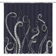 thumbnail image 1 of Octopus Shower Curtain Nautical Decor Octopus Ocean Kraken Tentacles Costal Marine Fabric Bathroom Curtain Set with Hooks, 1 of 1