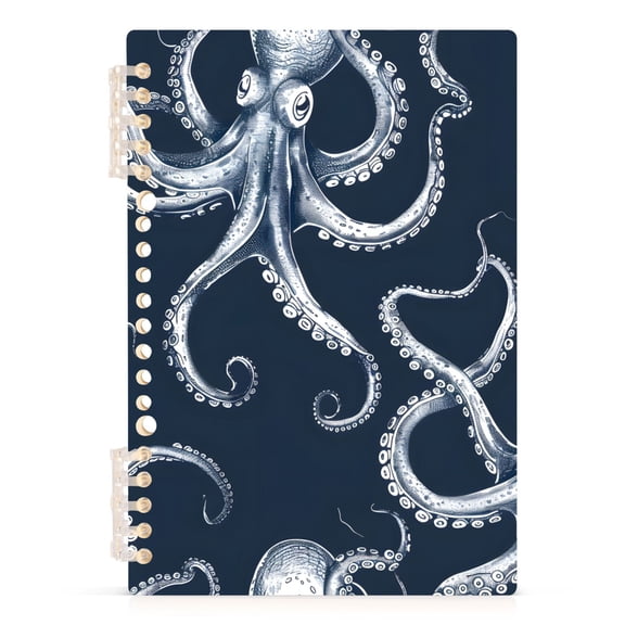 Octopus Sketchy Notebooks 1-subject Journal 60 Sheets A5 College Ruled Paper Detachable Ring 8.3"x5.7"