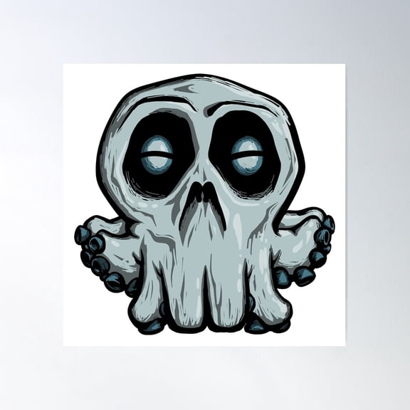 Octopus Skull Poster Wall Art, Modern Wall Decor For Living Room Bedroom, 17x17 UNFRAMED