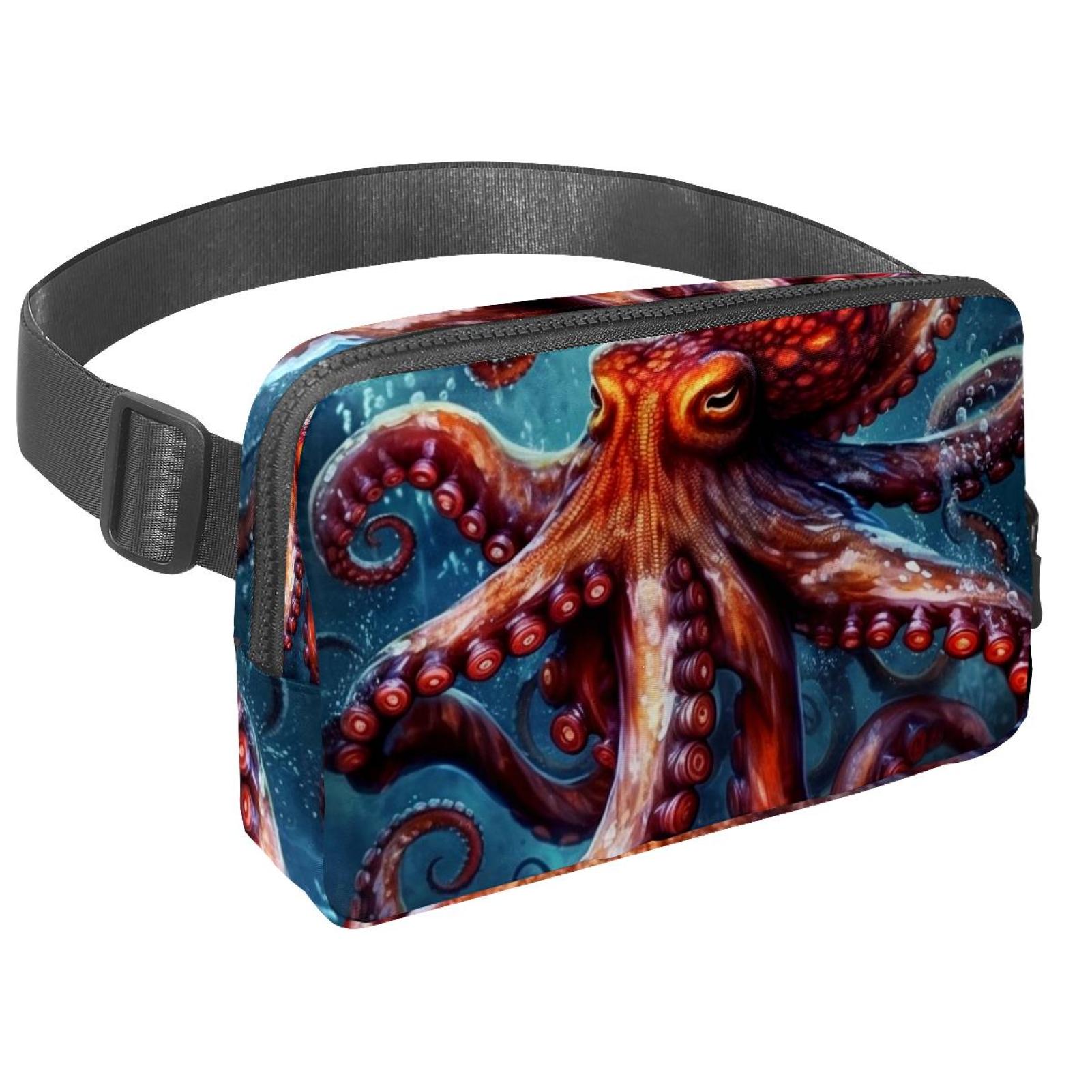Octopus Sling Bag with Extension Strap - Lightweight Adjustable Unisex Fanny Pack for Waist Packs