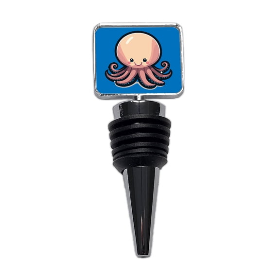 Octopus Smiling Wine Bottle Stopper Cap Plug