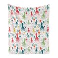 thumbnail image 1 of Octopus Soft Flannel Fleece Throw Blanket, Ocean Themed Animals and Plants Jellyfish Shellfish Colorful Doodle Style Design, Cozy Plush for Indoor and Outdoor Use, 50" x 70", Multicolor, by Ambesonne, 1 of 6
