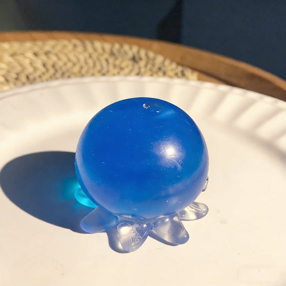 Octopus Squeeze, Slow Rising Squishy Cartoon Sensory for Anxiety Relief, Fun Easter and Valentines Day Gifts and Adults Blue